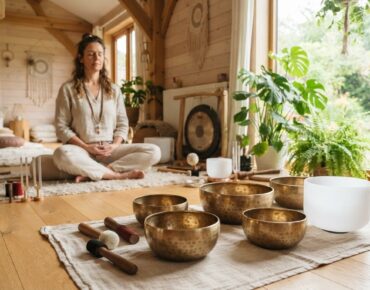 séance de soin sonore et relaxation naturelle avec bols chantants